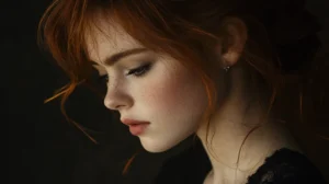 Auburn red hair
