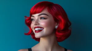 Cherry red hair