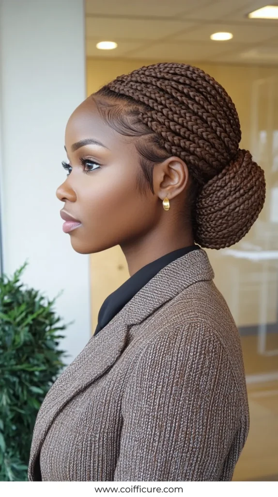 Cinnamon Bun Braided Bun 2 Quick Work Hairstyles for Long hair 6 1