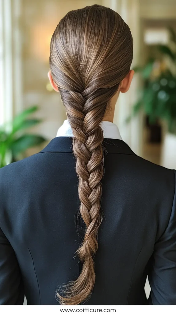 Sleek French Braid 2 Quick Work Hairstyles for Long hair 14 1