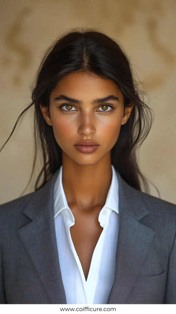 Slicked Back 3 Elegant Work Hairstyles for Long Hair 12