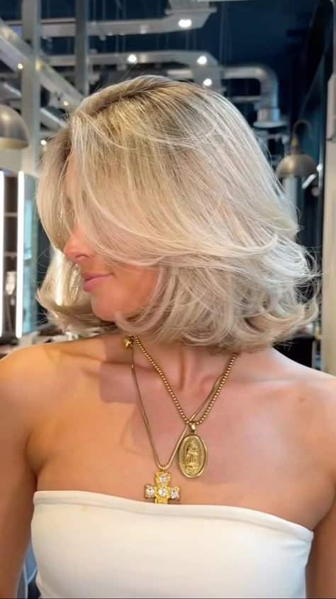 date night outfit Golden Glamour: The Blonde Bob Reimagined