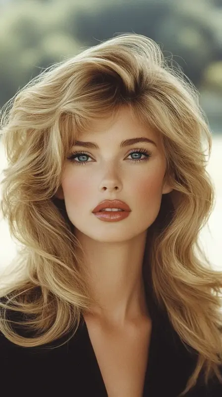 Feathered Fantasies: Unleash Your Inner 80s Diva - 80s blowout hair