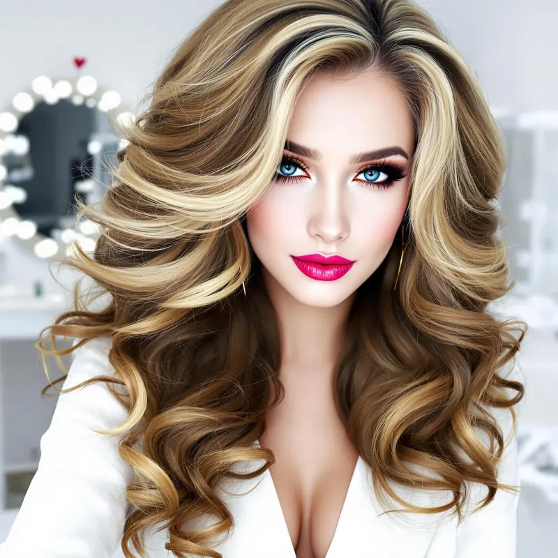 Glamorous Blonde Waves: A Symphony of Elegance - blonde bombshell hair