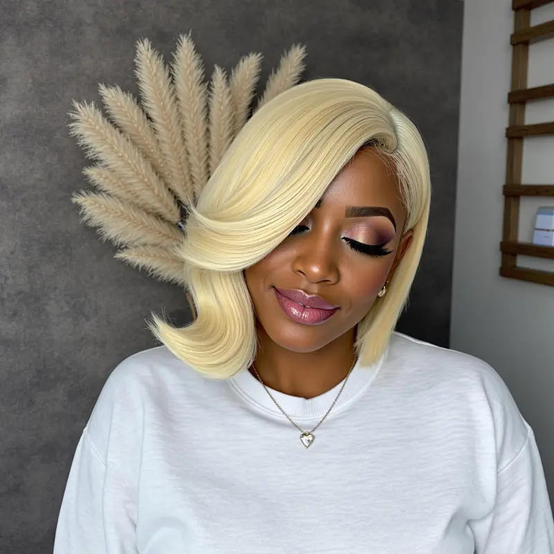 Dazzling Waves of Golden Elegance - blonde bombshell hair