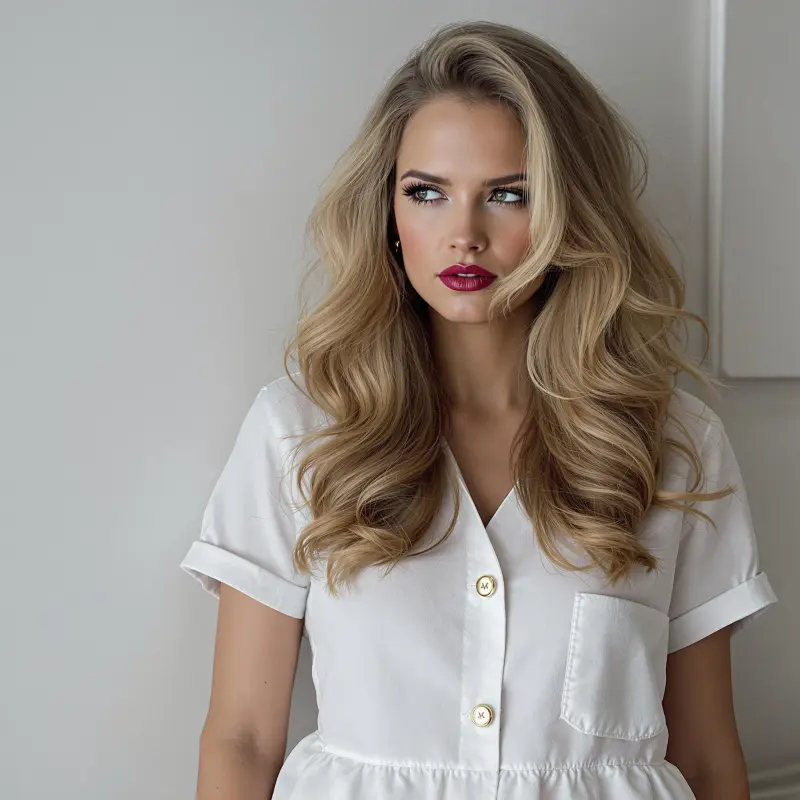 Mesmerize with Mellow Golden Waves - blonde bombshell hair