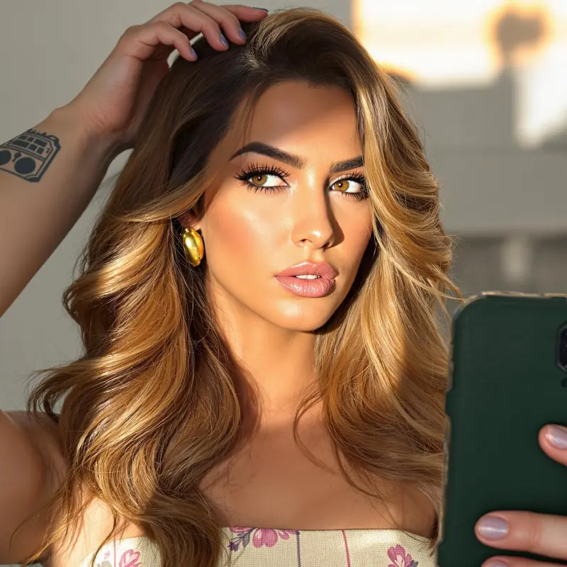 Gleam & Beam: Unleash Your Golden Glory - blowout-hair
