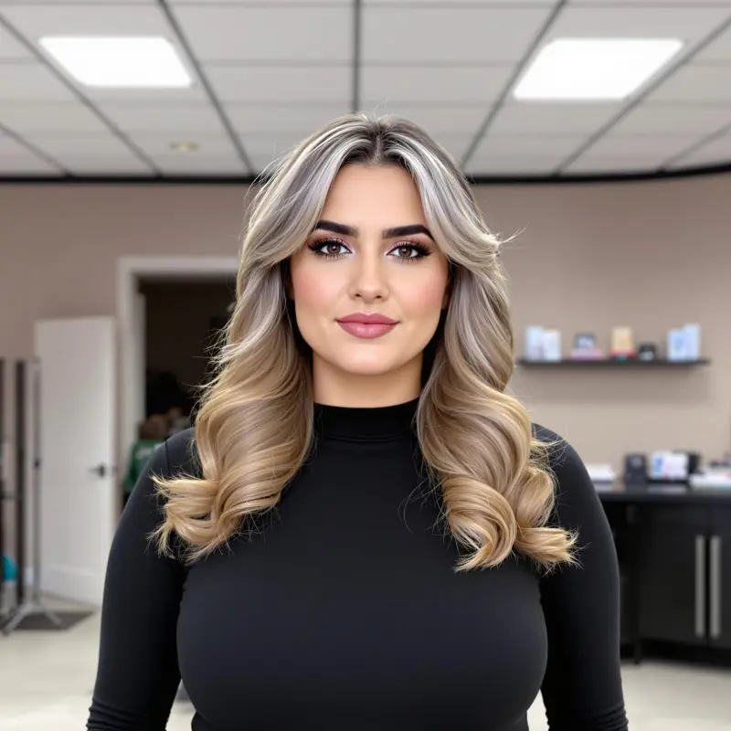 Radiant Sunlit Waves - blowout hair blonde