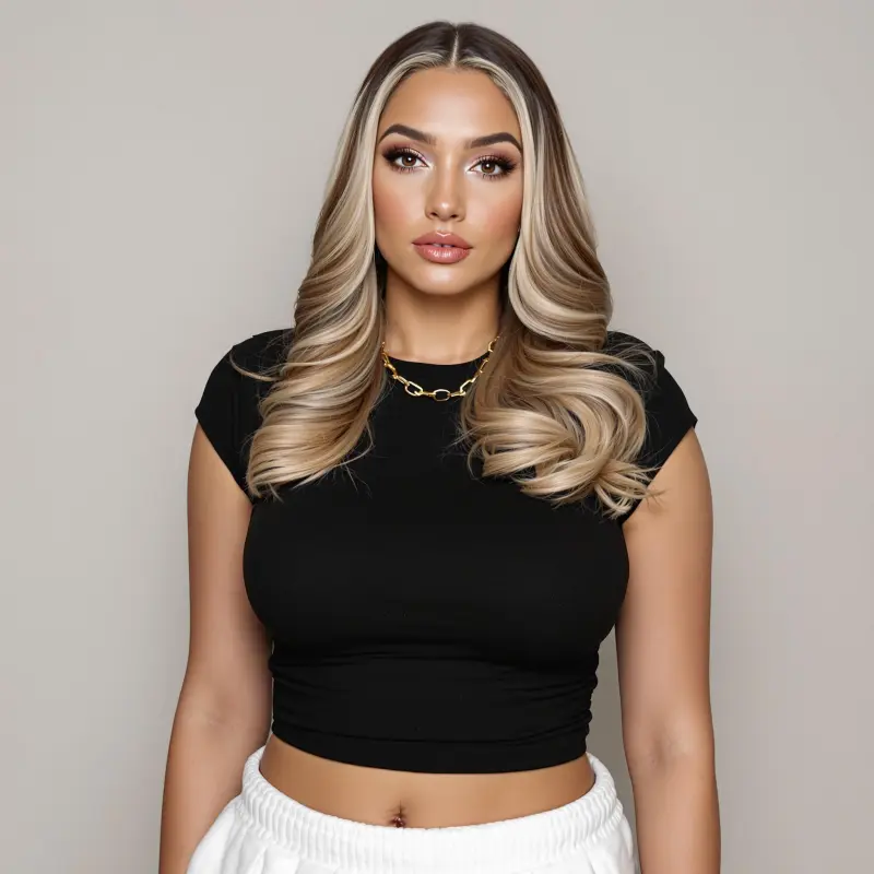Golden Halo: A Blonde Transformation - blowout hair blonde
