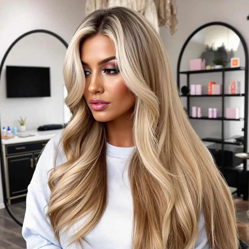 Gold Luster: Unleash Your Inner Glamour - blowout hair blonde
