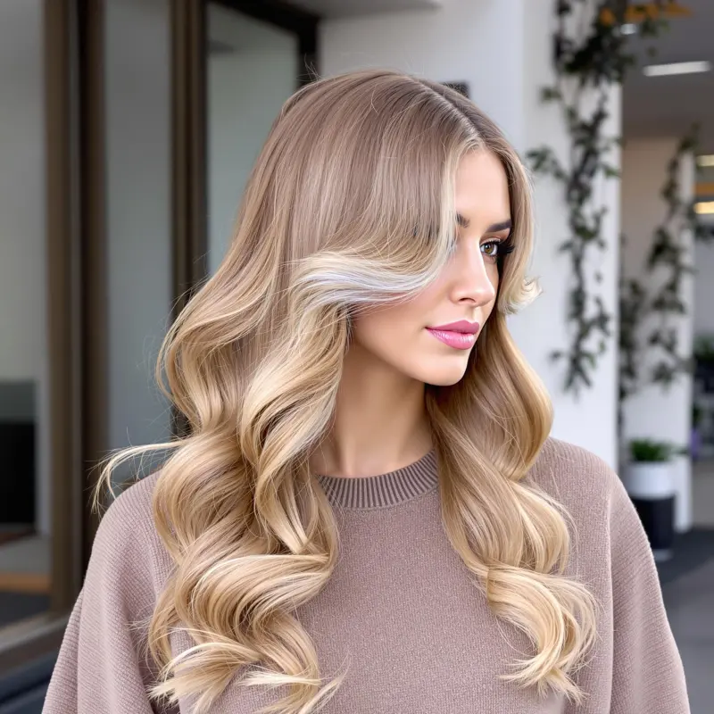 Radiant Blonde Symphony - blowout hair blonde