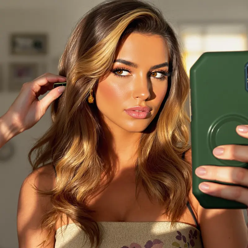 Ravishing Brunette Blooms - blowout hair brunette