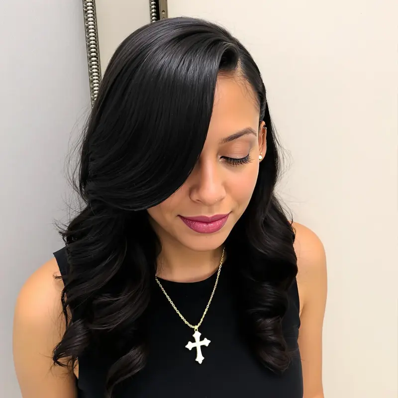 Head-Turning Glam: The Effortless Blowout - blowout side part