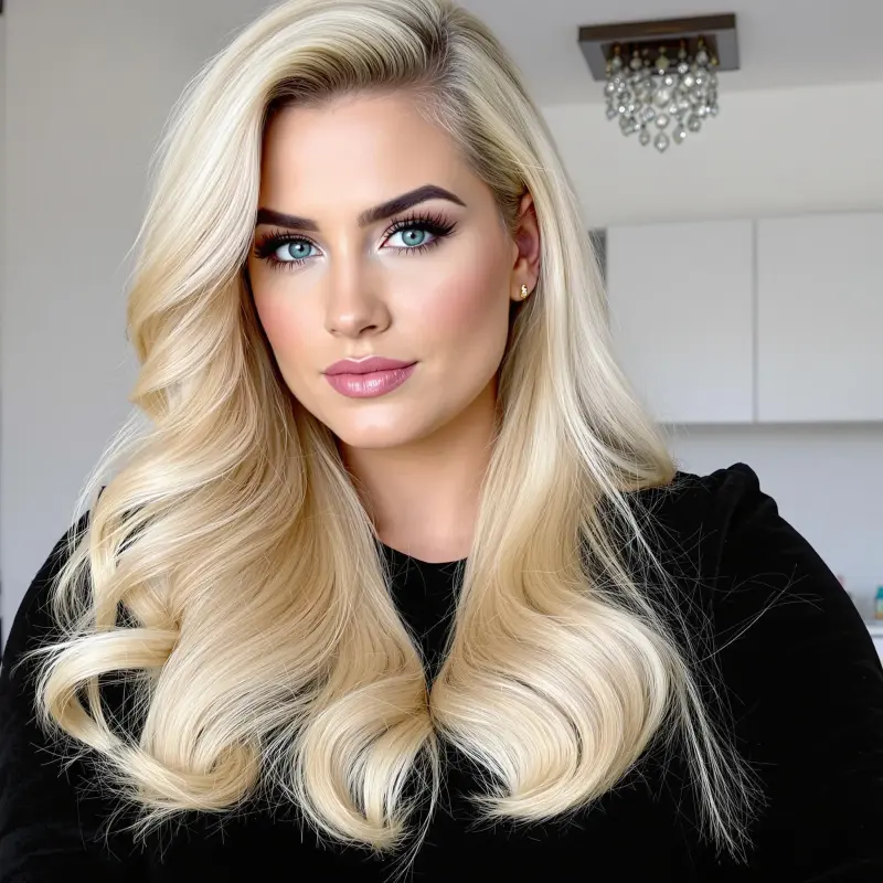 Radiant Waves of Glamour - bouncy blowout curls
