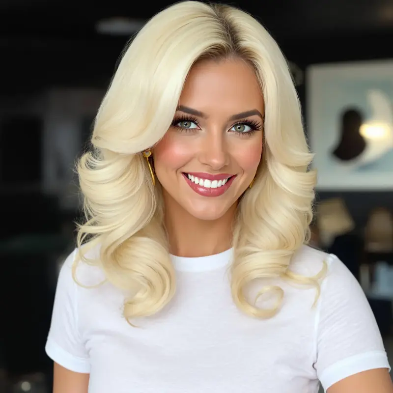 Captivating Cascades: Effortless Waves Redefined - bouncy blowout curls