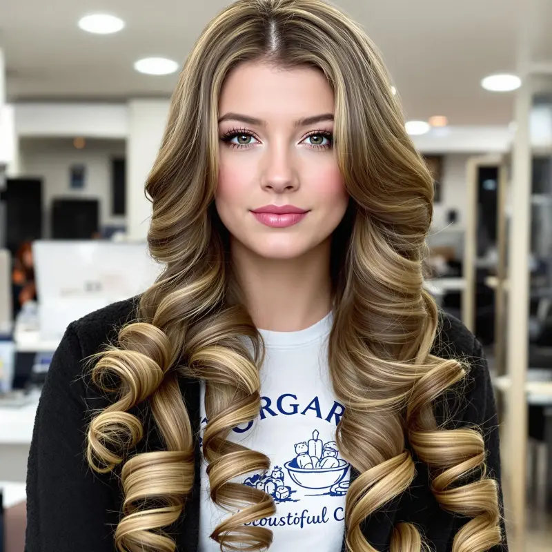 Curl Couture: Spiraling to Perfection - bouncy blowout curls