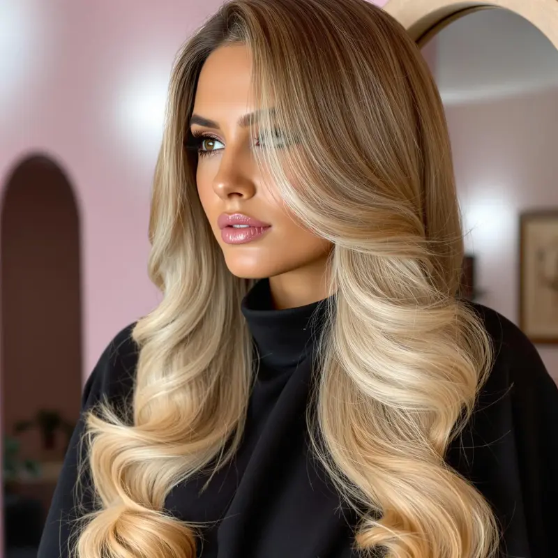 Captivate with Cascading Waves - bouncy blowout curls