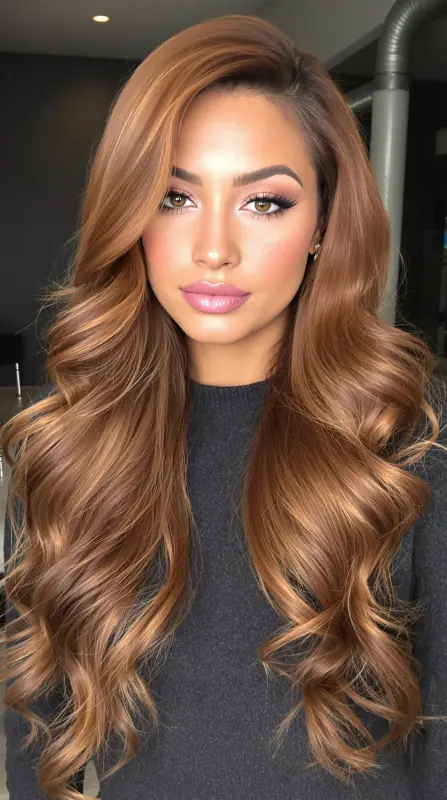 Waves that Whisper Elegance - long blowout hairstyles