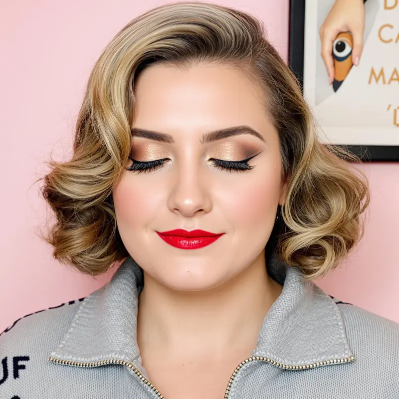 Timeless Elegance in Golden Waves - old money blonde short hair