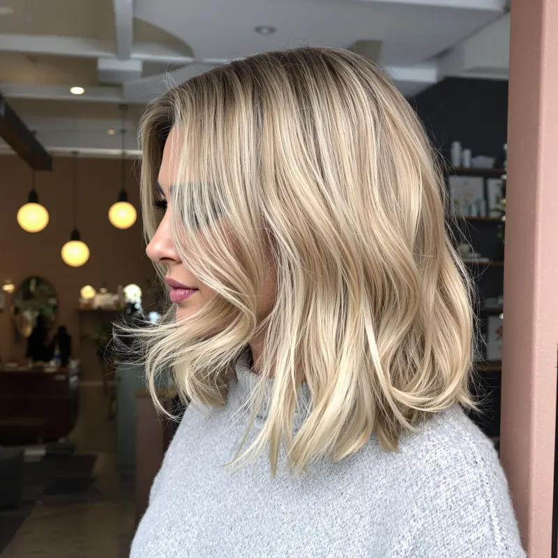 Captivating Waves of Classic Gold - old money blonde short hair