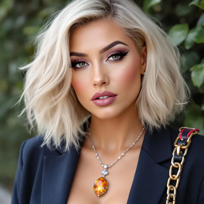 Golden Glamour: A Luxe Blonde Affair - old money blonde short hair