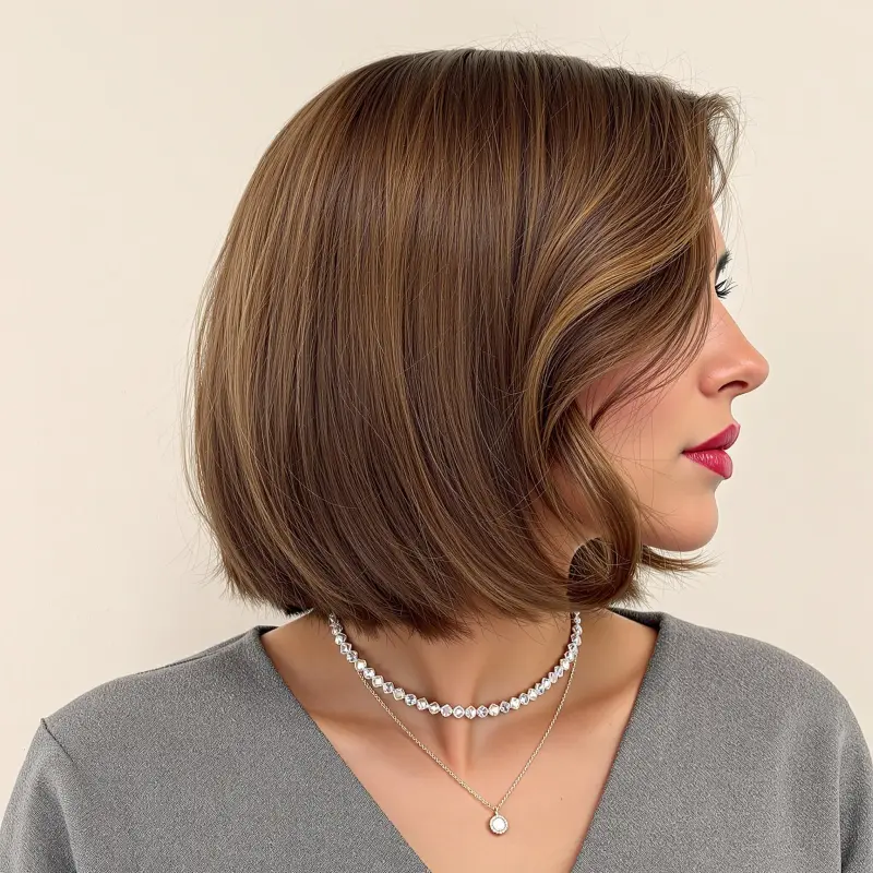 Timeless Allure: The Luxe Bob - old money brunette hair