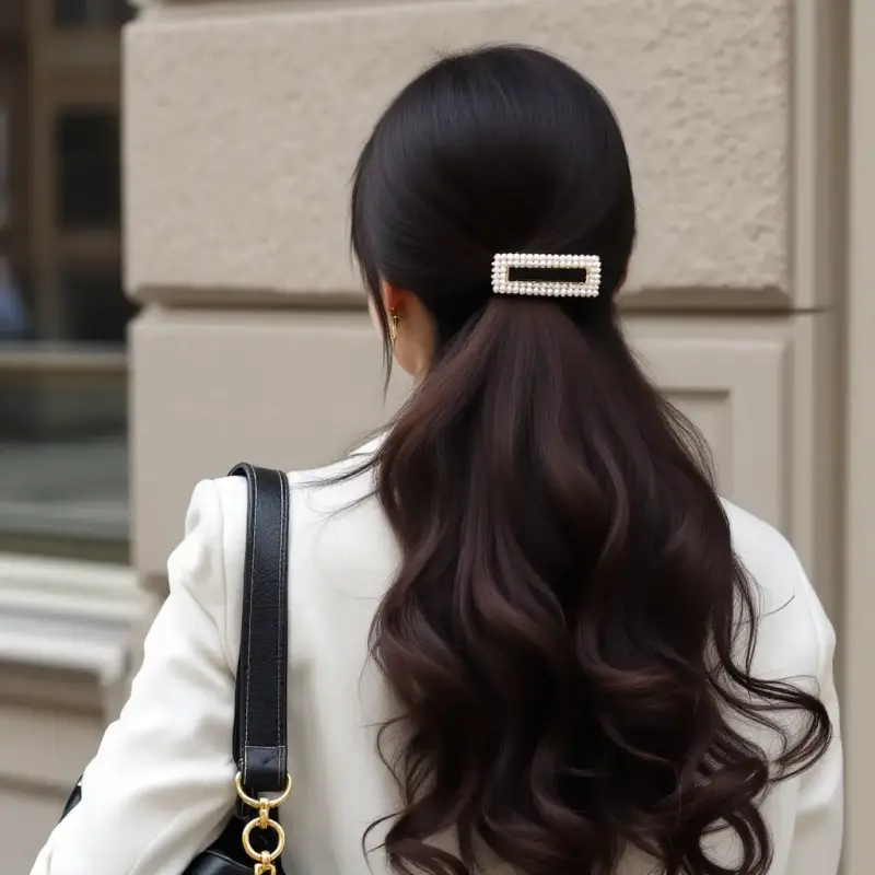 Crowned in Elegance: The Timeless Hair Enchantment - old money hair brunette