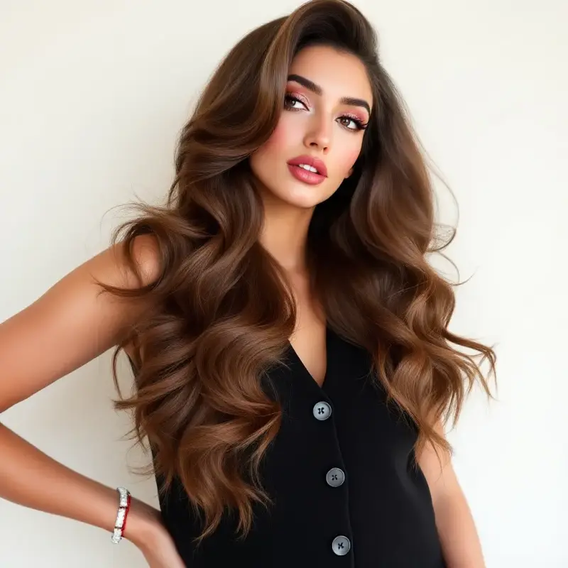 Unveiling the Waves: Luxe Meets Legacy - old money hair brunette