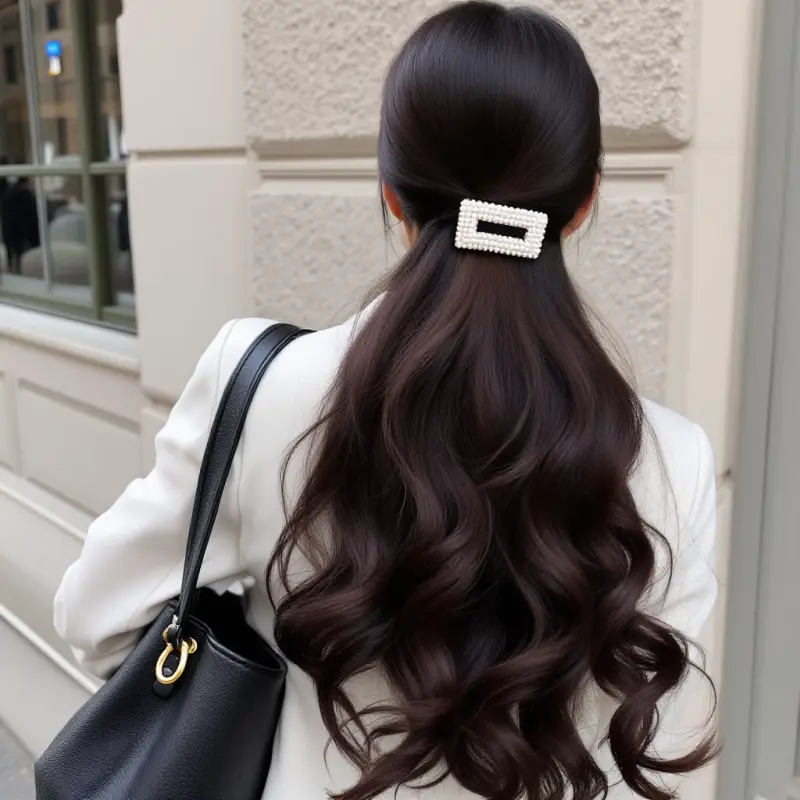 Timeless Waves of Opulent Charm - old money hair women