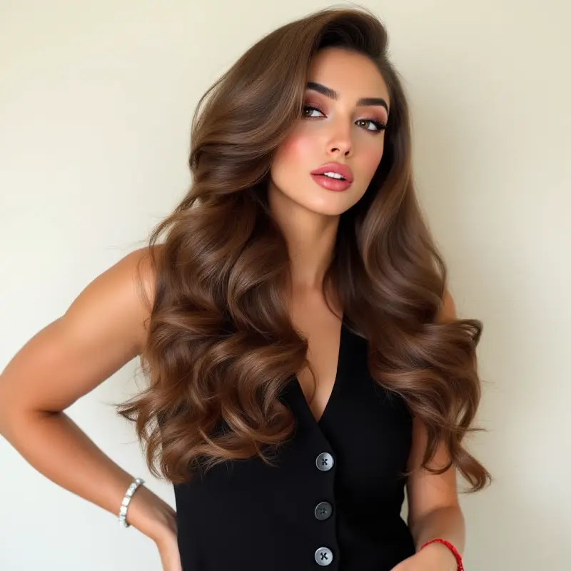 Effortlessly Opulent Ocean of Classic Waves - old money hair women