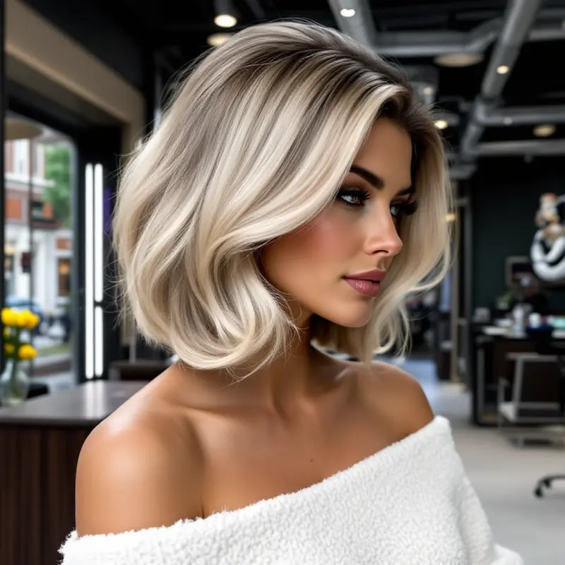 Timeless Glamour: The Enchanting Blonde Bob - old money hair women