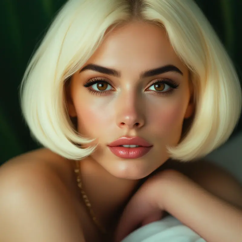Glamorous Gold: The Iconic Bob - old money hair women