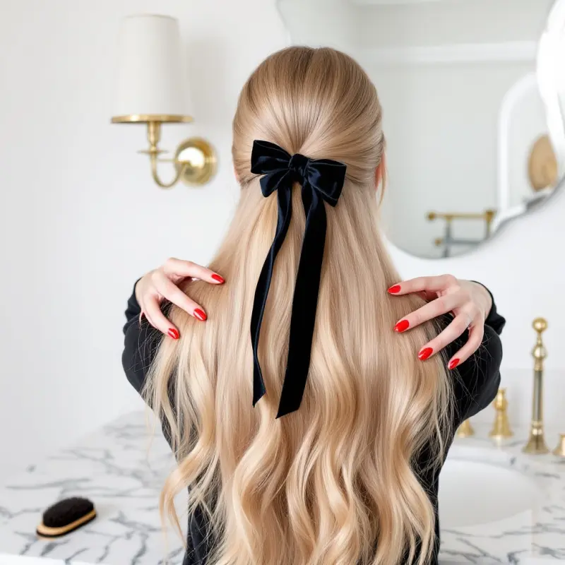 Velvet Dreams: Where Glamour Meets Grace - old money style hair
