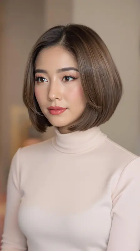 Bounce and Elegance: The Timeless Bob - short hair blowout