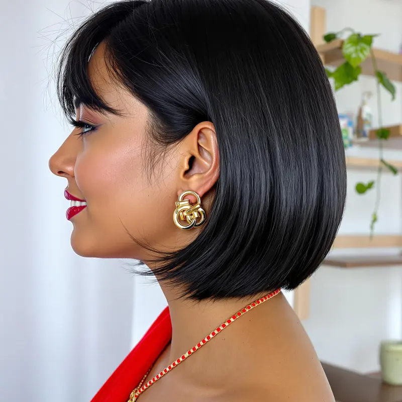 "En Vogue Elegance: The Timeless Bob" - short hair old money