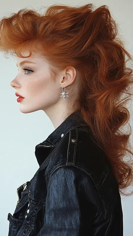 Radiant Red Rebellion: 80s Prom Glam - 80s Prom Hair