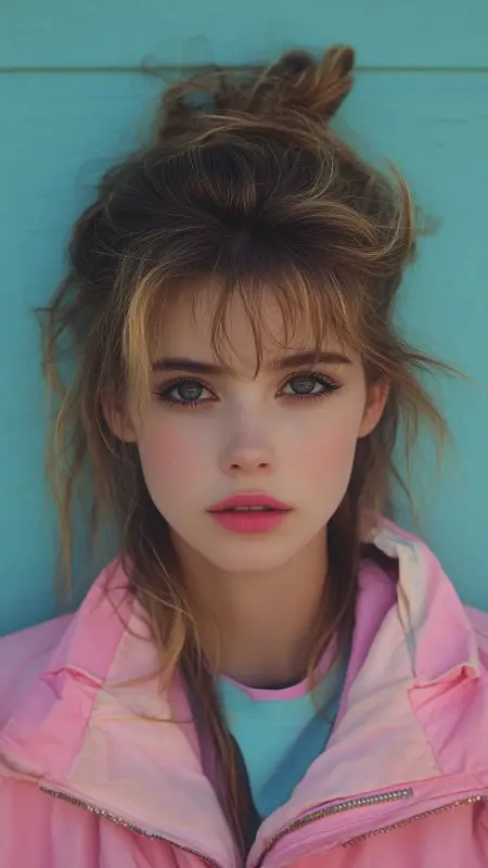 Glamorous 80s Revamp Bun with Flirty Fringe - 80s Prom Hair
