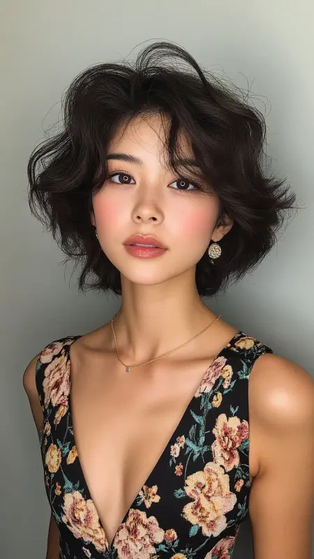 Enchanting Ebony Waves: 80s Glam Revival - 80s Prom Hair
