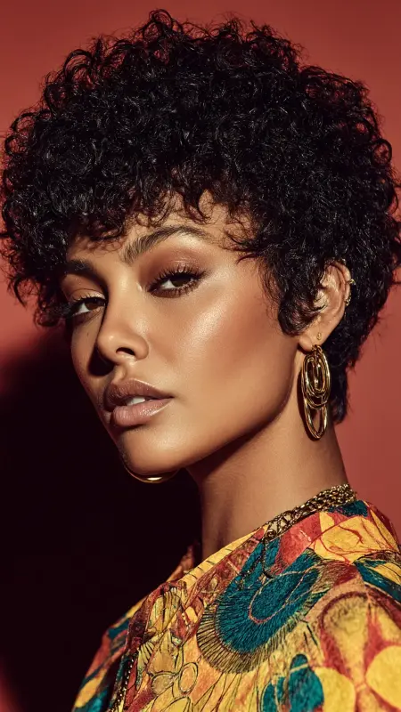 Afro Curly Pixie - Short curly pixie haircuts