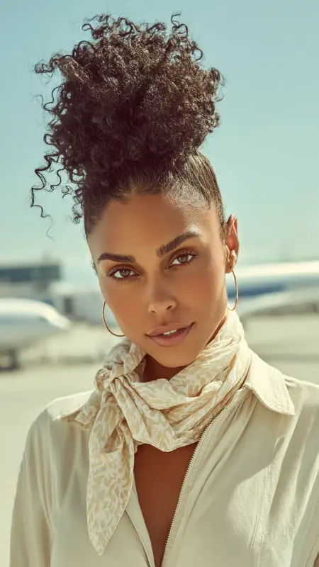 Afro Puff - Cute Airport Hairstyles