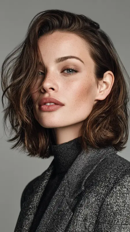 Angled Hush Lob - Hush cut