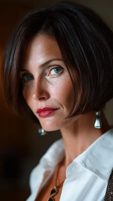 Asymmetric Bob - Haircuts For Women Over 50 With Fine Hair
