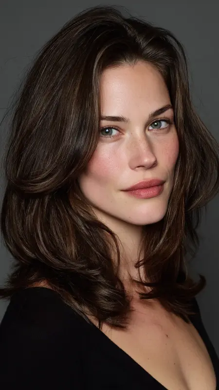 Asymmetrical Lob with Face-Framing Layers - Medium asymmetrical hairstyles