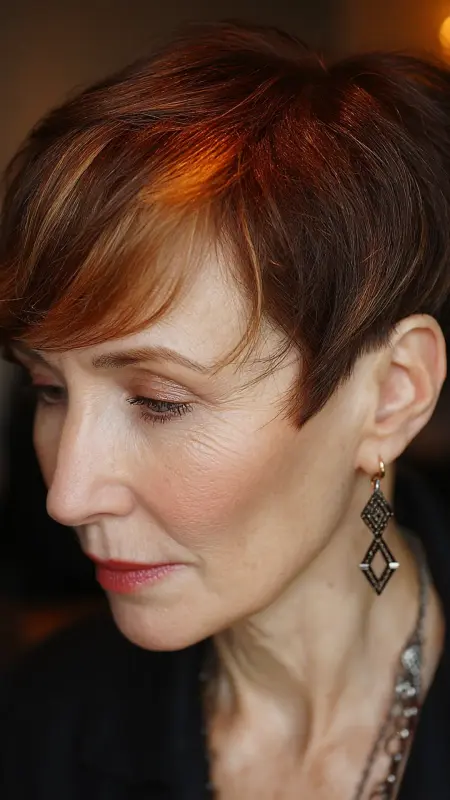 Asymmetrical Pixie - Pixie Cut Hairstyles For Older Women