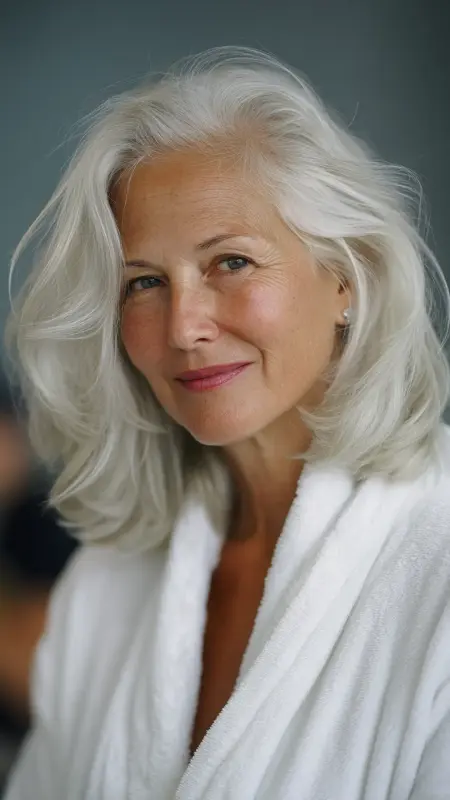 Blown-Out Layers with Face-Hugging Volume - Shoulder Length Hairstyles For Women Over 60