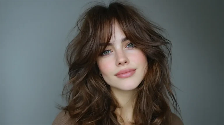 Blowout with curtain bangs 1