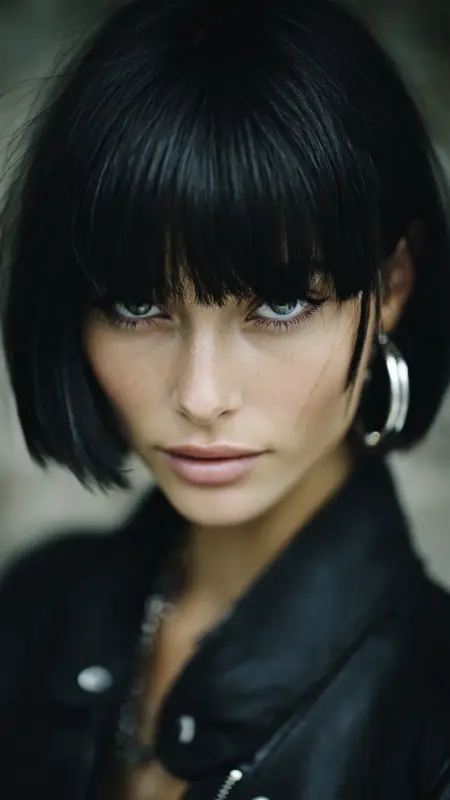 Blunt Bob with Baby Bangs - Retro bob hairstyles