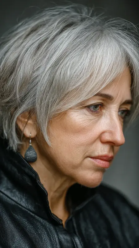 Blunt Cut with Soft Curtain Bangs - hairstyles for women over 70 with bangs