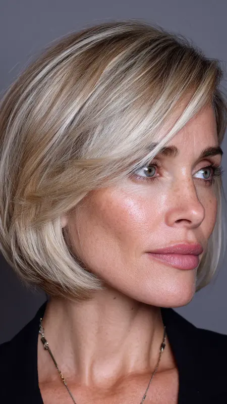 Bob with Face-Framing Layers - bob haircuts for women over 60 with fine hair
