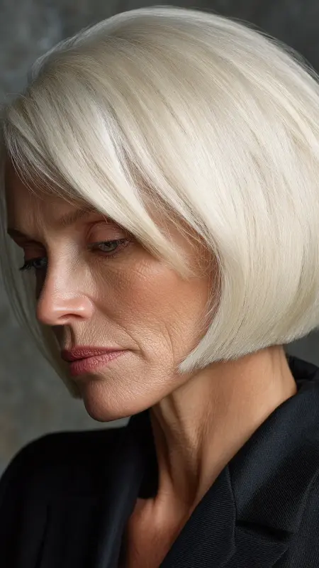 Bob with Hidden Undercut - bob haircuts for women over 60 with fine hair